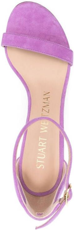 Stuart Weitzman Nearly Nude suède sandalen Paars