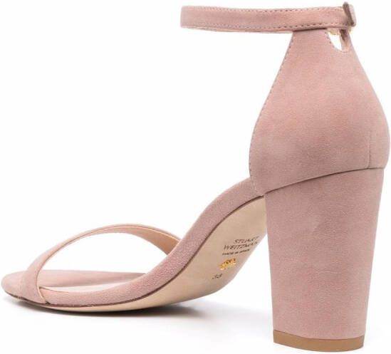 Stuart Weitzman Nearlynude sandalen met blokhak Beige