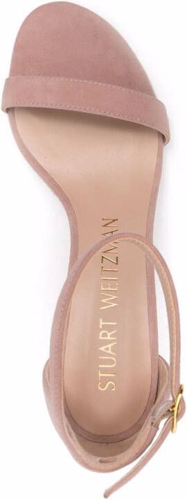 Stuart Weitzman Nearlynude sandalen met blokhak Beige