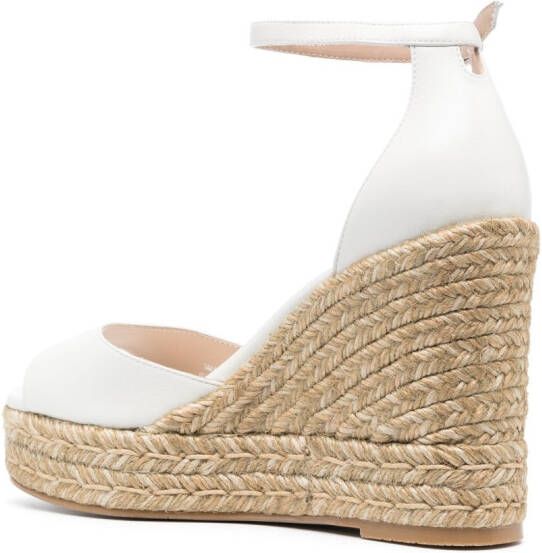 Stuart Weitzman NudistCurve espadrilles met sleehak Wit