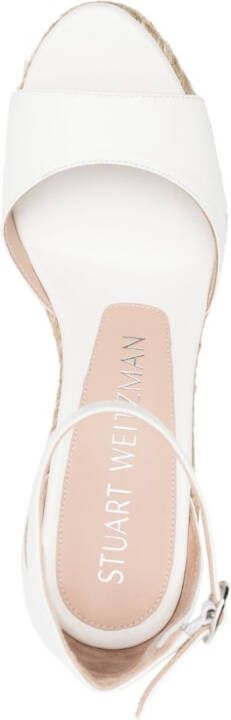 Stuart Weitzman NudistCurve espadrilles met sleehak Wit