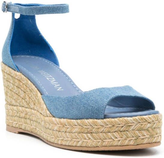 Stuart Weitzman Nudistia espadrilles met sleehak Blauw