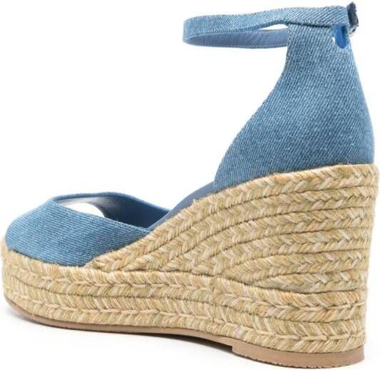 Stuart Weitzman Nudistia espadrilles met sleehak Blauw