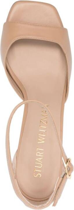 Stuart Weitzman Nudistia leren sandalen Beige