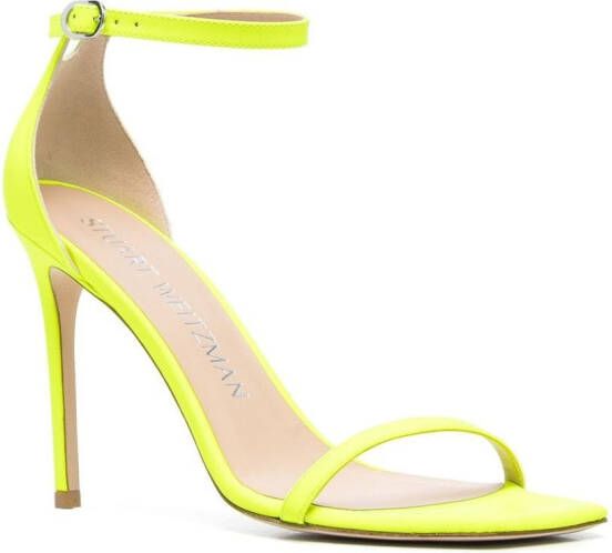 Stuart Weitzman Nudistsong sandalen met open neus Geel