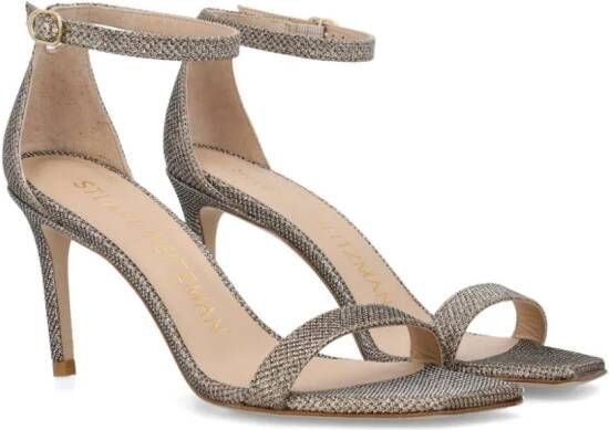 Stuart Weitzman NuNakedCurve leren sandalen Grijs