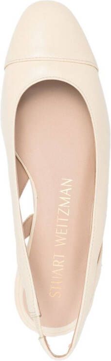 Stuart Weitzman Pearl leren slingback Beige