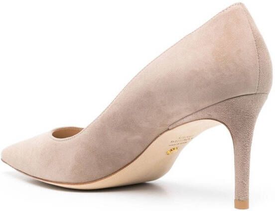 Stuart Weitzman Pumps met puntige neus Beige