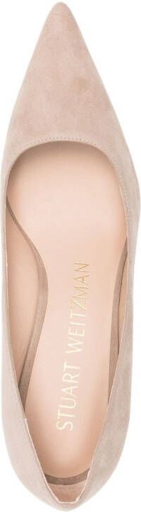 Stuart Weitzman Pumps met puntige neus Beige