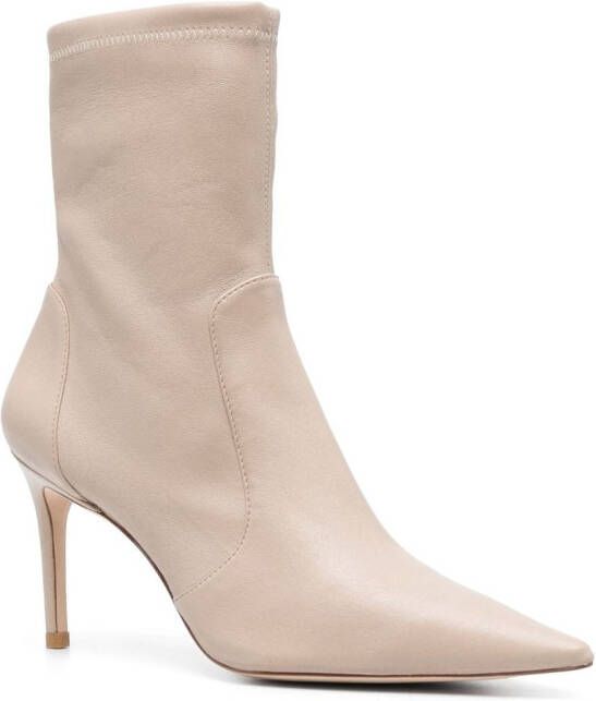 Stuart Weitzman Laarzen met puntige neus Beige