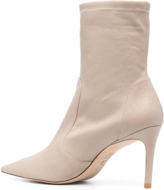 Stuart Weitzman Laarzen met puntige neus Beige