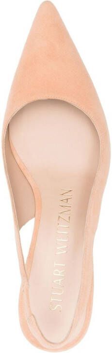 Stuart Weitzman Slingback pumps met puntige neus Beige