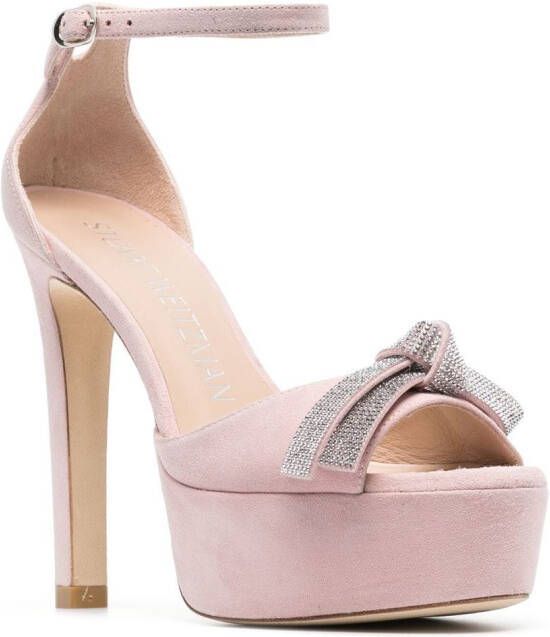 Stuart Weitzman Pumps met strikdetail Roze