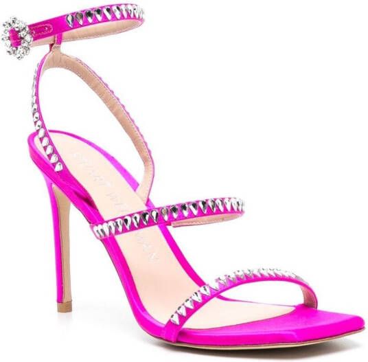 Stuart Weitzman Pumps verfraaid met kristallen Roze