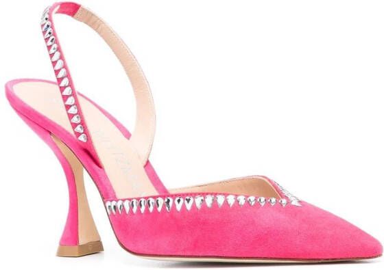 Stuart Weitzman Pumps met stras Roze