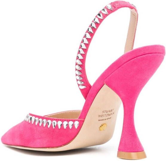 Stuart Weitzman Pumps met stras Roze