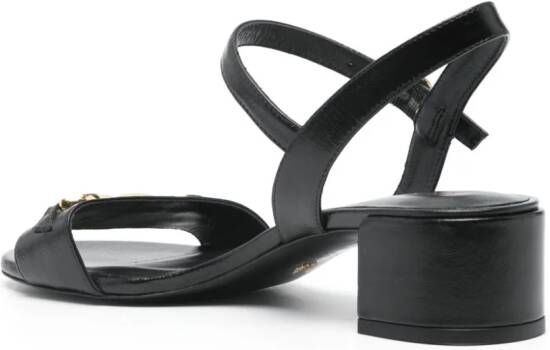 Stuart Weitzman Sandalen met logoplakkaat Zwart