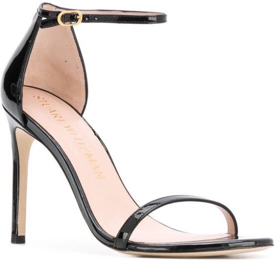 Stuart Weitzman Sandalen met open neus Zwart