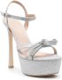 Stuart Weitzman Sandalen met plateauzool Zilver - Thumbnail 2