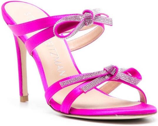 Stuart Weitzman Sandalen met strikdetail Roze