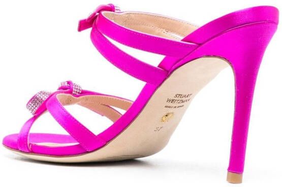 Stuart Weitzman Sandalen met strikdetail Roze