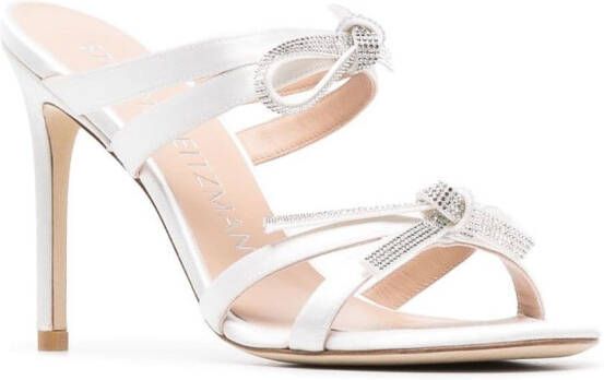 Stuart Weitzman Sandalen met strikdetail Wit