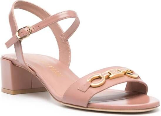 Stuart Weitzman Signature 35 leren sandalen Roze