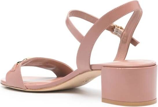 Stuart Weitzman Signature 35 leren sandalen Roze