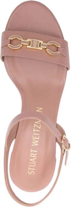 Stuart Weitzman Signature 35 leren sandalen Roze