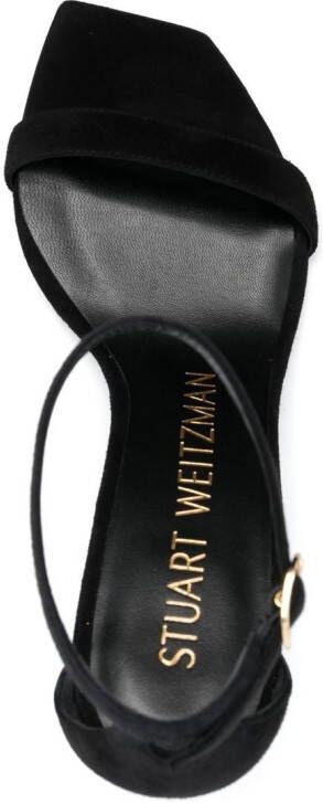 Stuart Weitzman Slide leren sandalen Zwart