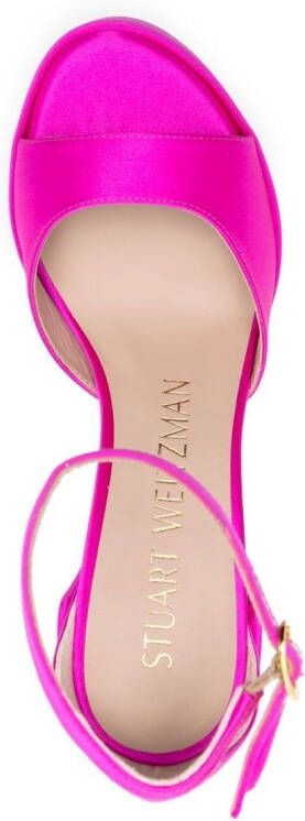 Stuart Weitzman Skyhigh sandalen met plateauzool Roze