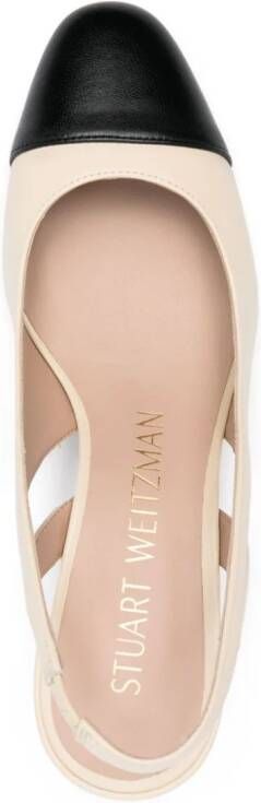 Stuart Weitzman Sleek leren pumps Beige