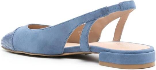 Stuart Weitzman Sleek leren slingback pumps Blauw