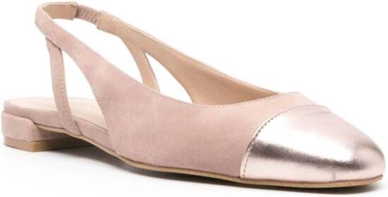 Stuart Weitzman Sleek leren slingback pumps Roze