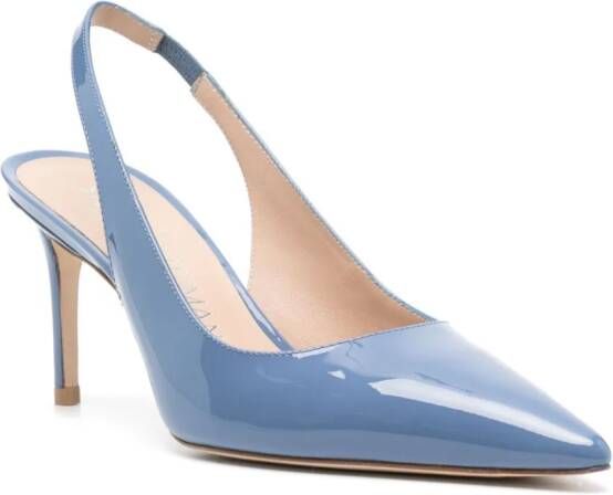 Stuart Weitzman Sling 75 leren pumps Blauw