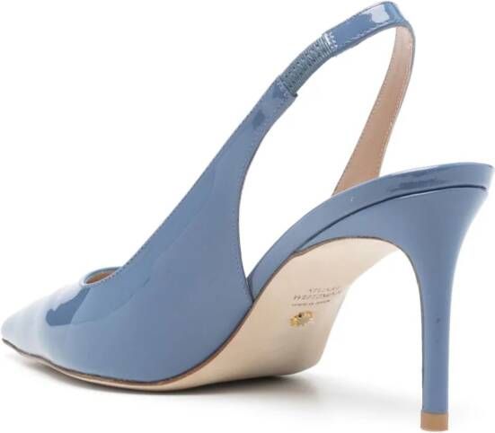 Stuart Weitzman Sling 75 leren pumps Blauw