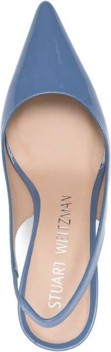 Stuart Weitzman Sling 75 leren pumps Blauw