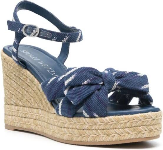 Stuart Weitzman Sofia espadrilles met sleehak Blauw