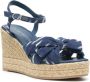 Stuart Weitzman Sofia espadrilles met sleehak Blauw - Thumbnail 2