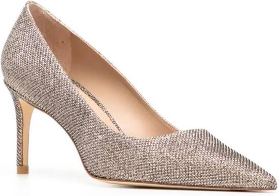 Stuart Weitzman Stuart 50mm pumps met glitter Goud