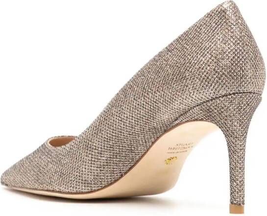 Stuart Weitzman Stuart 50mm pumps met glitter Goud