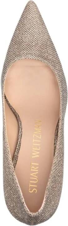 Stuart Weitzman Stuart 50mm pumps met glitter Goud