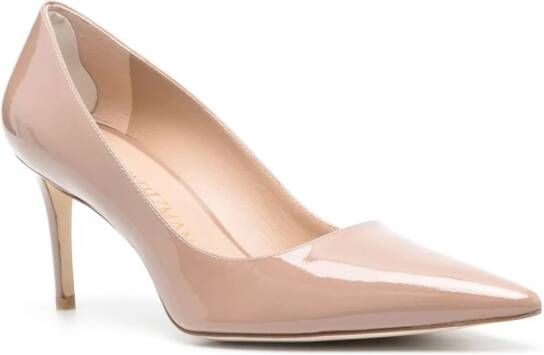 Stuart Weitzman Stuart 75 mm leren pumps Beige