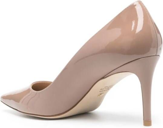 Stuart Weitzman Stuart 75 mm leren pumps Beige