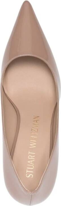 Stuart Weitzman Stuart 75 mm leren pumps Beige