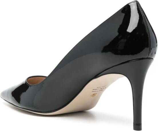 Stuart Weitzman Stuart 75 mm leren pumps Zwart