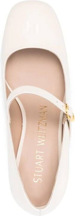 Stuart Weitzman Stuart MJ 60mm leren pumps Beige