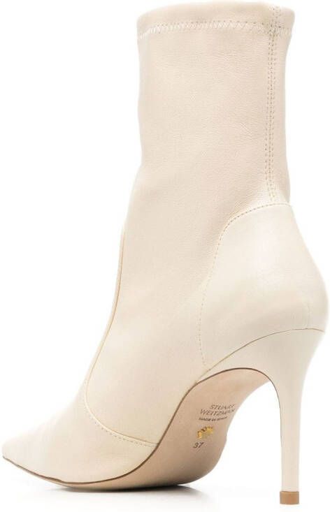 Stuart Weitzman Stuart stiletto leren laarzen Beige