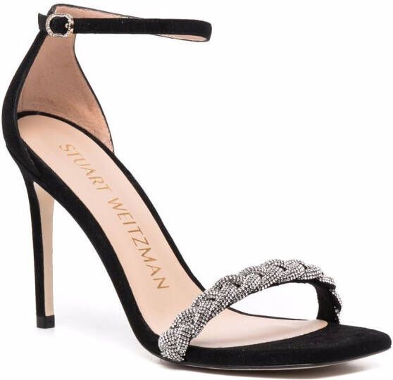 Stuart Weitzman Sue sandalen met gevlochten bandje Zwart