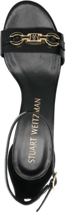 Stuart Weitzman SW Signature 70 mm leren sandalen Zwart